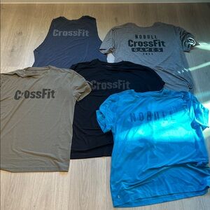 NOBULL CrossFit T-Shirts in Blue, Black, Gray, and Brown